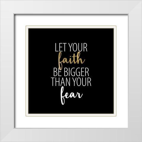 Faith Leopard 2 White Modern Wood Framed Art Print with Double Matting by Allen, Kimberly