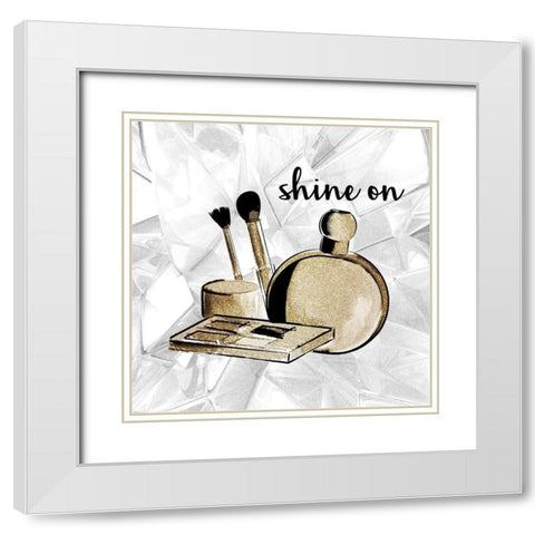 Diamond Makeup 3 White Modern Wood Framed Art Print with Double Matting by Allen, Kimberly