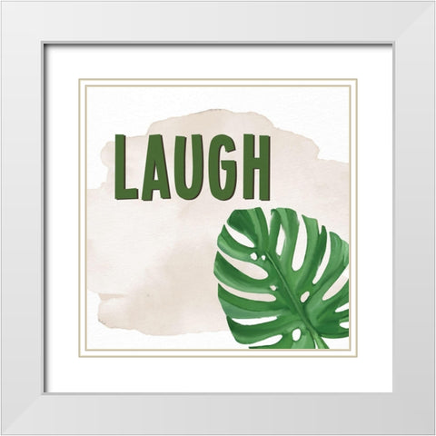 Smile Laugh Play 2 White Modern Wood Framed Art Print with Double Matting by Allen, Kimberly