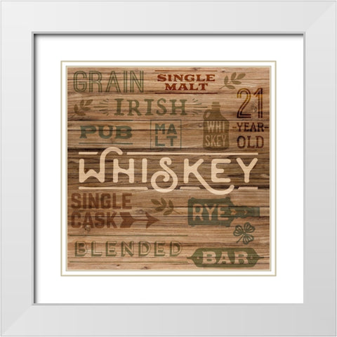 Whiskey Wood White Modern Wood Framed Art Print with Double Matting by Allen, Kimberly