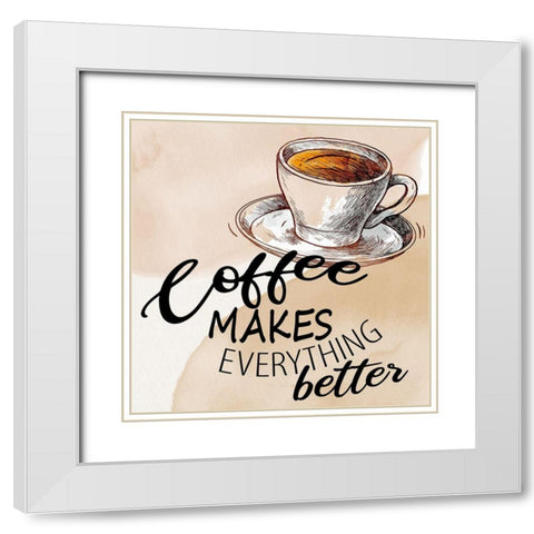 All You Need 2 White Modern Wood Framed Art Print with Double Matting by Allen, Kimberly