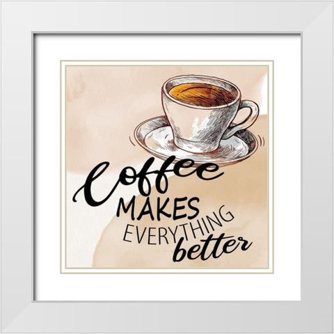 All You Need 2 White Modern Wood Framed Art Print with Double Matting by Allen, Kimberly