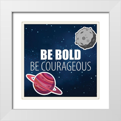 Space 3 White Modern Wood Framed Art Print with Double Matting by Allen, Kimberly