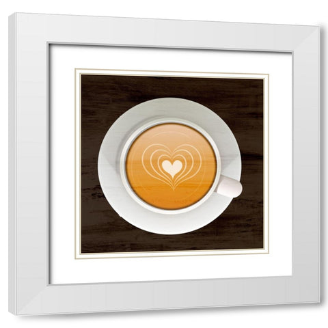 Coffee Time 1 White Modern Wood Framed Art Print with Double Matting by Allen, Kimberly