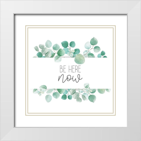 Eucalyptus Mood 2 White Modern Wood Framed Art Print with Double Matting by Allen, Kimberly