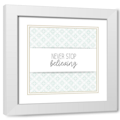 Eucalyptus Mood 4 White Modern Wood Framed Art Print with Double Matting by Allen, Kimberly