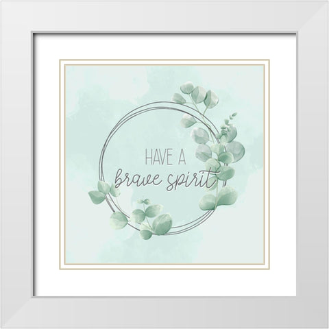 Eucalyptus Mood 6 White Modern Wood Framed Art Print with Double Matting by Allen, Kimberly