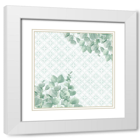 Eucalyptus Mood 7 White Modern Wood Framed Art Print with Double Matting by Allen, Kimberly