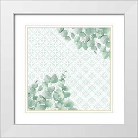 Eucalyptus Mood 7 White Modern Wood Framed Art Print with Double Matting by Allen, Kimberly