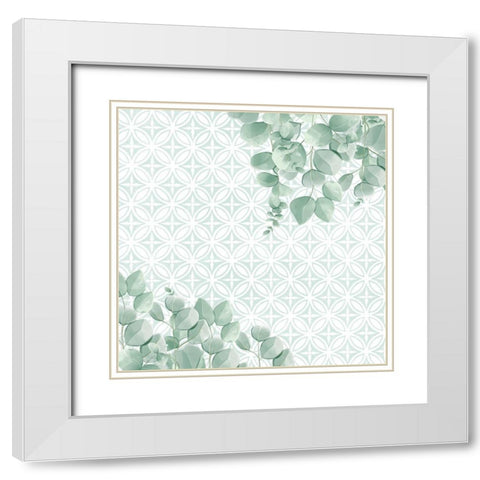Eucalyptus Mood 8 White Modern Wood Framed Art Print with Double Matting by Allen, Kimberly