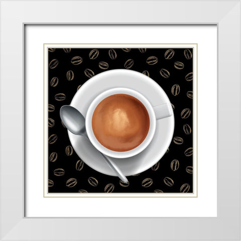 I Love Coffee 2 White Modern Wood Framed Art Print with Double Matting by Allen, Kimberly