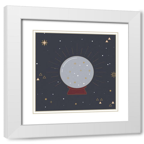 Mystic Blue 1 White Modern Wood Framed Art Print with Double Matting by Allen, Kimberly