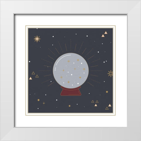 Mystic Blue 1 White Modern Wood Framed Art Print with Double Matting by Allen, Kimberly