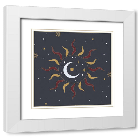 Mystic Blue 2 White Modern Wood Framed Art Print with Double Matting by Allen, Kimberly