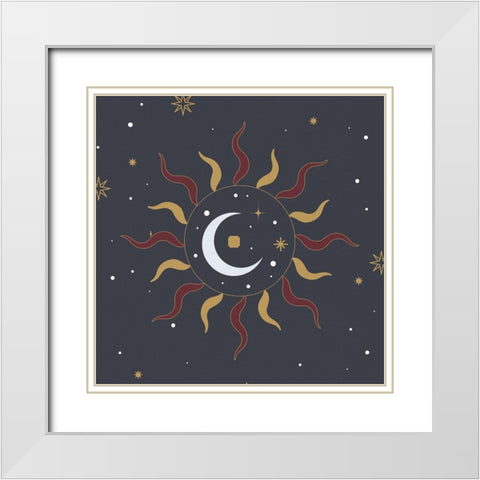 Mystic Blue 2 White Modern Wood Framed Art Print with Double Matting by Allen, Kimberly