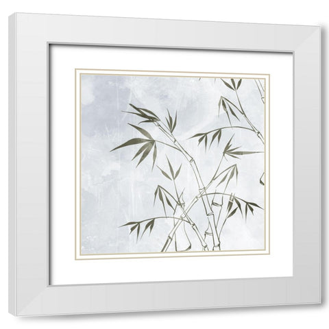 Bamboo 2 White Modern Wood Framed Art Print with Double Matting by Allen, Kimberly