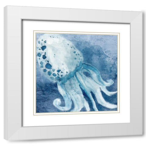 Deep Sea 1 White Modern Wood Framed Art Print with Double Matting by Allen, Kimberly