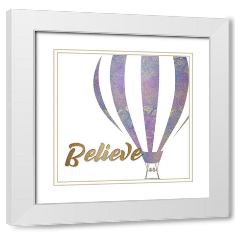 Fly Away 2 White Modern Wood Framed Art Print with Double Matting by Allen, Kimberly