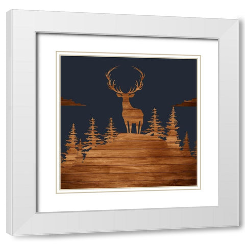King White Modern Wood Framed Art Print with Double Matting by Allen, Kimberly