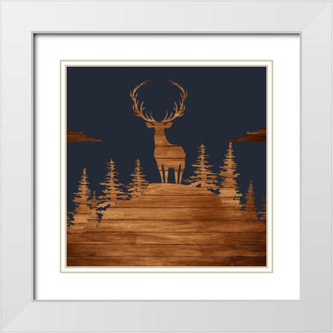 King White Modern Wood Framed Art Print with Double Matting by Allen, Kimberly