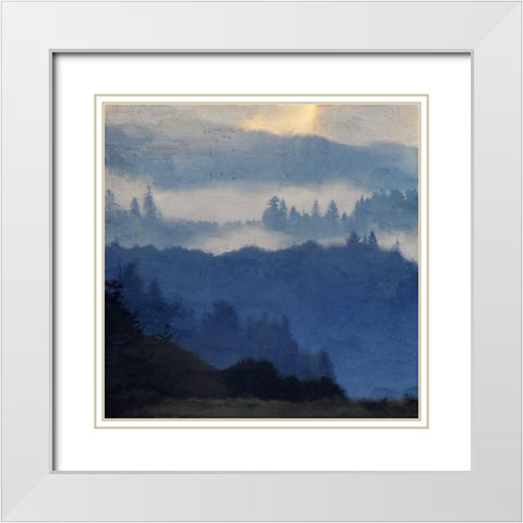 Mountain Range White Modern Wood Framed Art Print with Double Matting by Allen, Kimberly