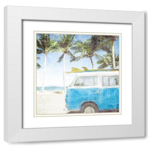 Vintage Surf White Modern Wood Framed Art Print with Double Matting by Allen, Kimberly