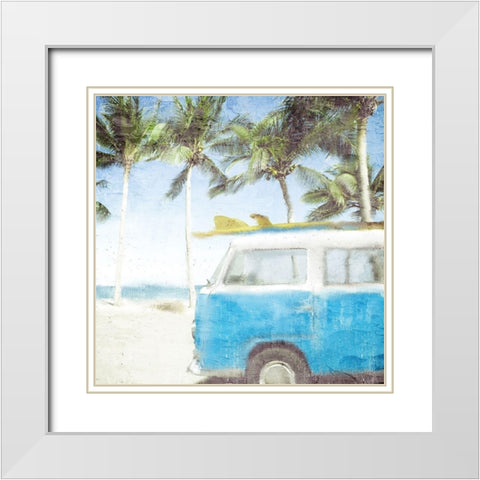 Vintage Surf White Modern Wood Framed Art Print with Double Matting by Allen, Kimberly