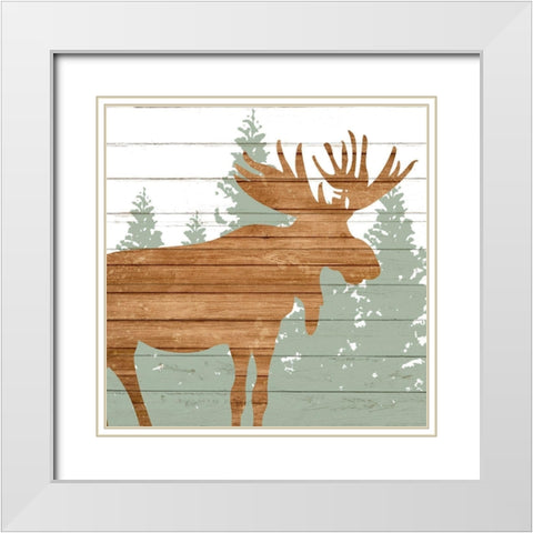 Woods 1 White Modern Wood Framed Art Print with Double Matting by Allen, Kimberly