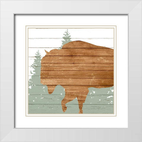 Woods 2 White Modern Wood Framed Art Print with Double Matting by Allen, Kimberly