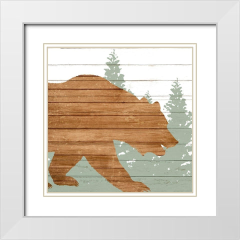 Woods 4 White Modern Wood Framed Art Print with Double Matting by Allen, Kimberly