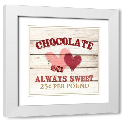 Always Sweet White Modern Wood Framed Art Print with Double Matting by Allen, Kimberly