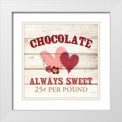 Always Sweet White Modern Wood Framed Art Print with Double Matting by Allen, Kimberly