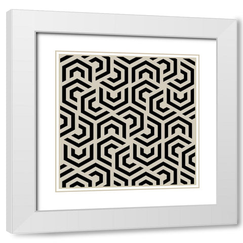 Hypnotic 2 White Modern Wood Framed Art Print with Double Matting by Allen, Kimberly