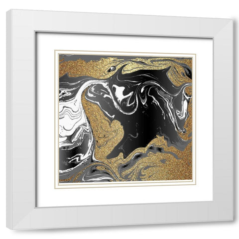 Agate Beauty 3 White Modern Wood Framed Art Print with Double Matting by Allen, Kimberly