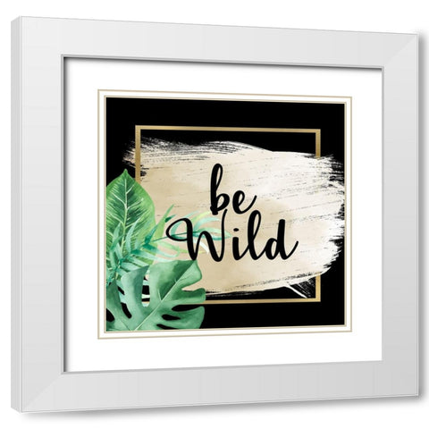 Be Wild Leopard 1 White Modern Wood Framed Art Print with Double Matting by Allen, Kimberly