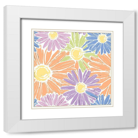 Daisy Power V2 White Modern Wood Framed Art Print with Double Matting by Allen, Kimberly