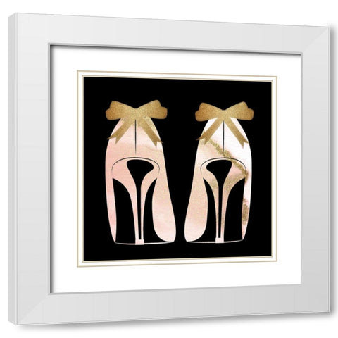 Her Plans 2 White Modern Wood Framed Art Print with Double Matting by Allen, Kimberly
