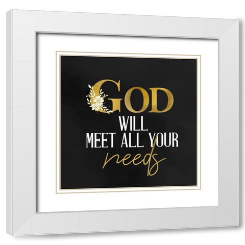 Your Needs 1 White Modern Wood Framed Art Print with Double Matting by Allen, Kimberly