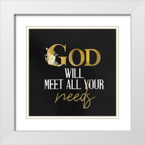 Your Needs 1 White Modern Wood Framed Art Print with Double Matting by Allen, Kimberly