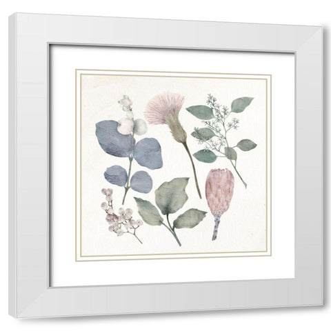 Spring Soft 1 White Modern Wood Framed Art Print with Double Matting by Allen, Kimberly