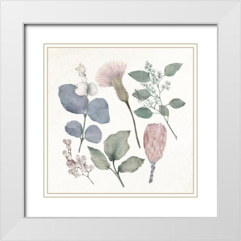 Spring Soft 1 White Modern Wood Framed Art Print with Double Matting by Allen, Kimberly