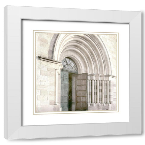 Open Door White Modern Wood Framed Art Print with Double Matting by Allen, Kimberly