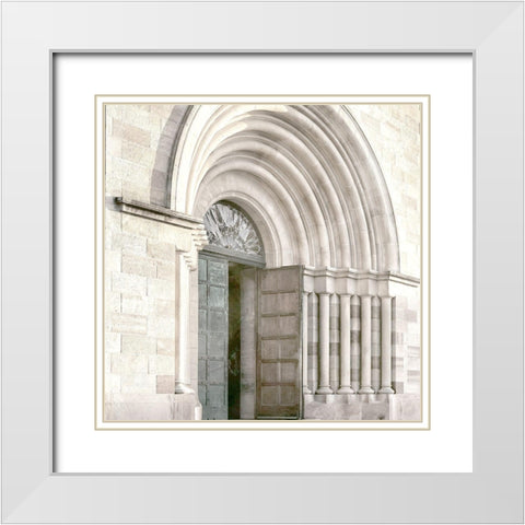 Open Door White Modern Wood Framed Art Print with Double Matting by Allen, Kimberly