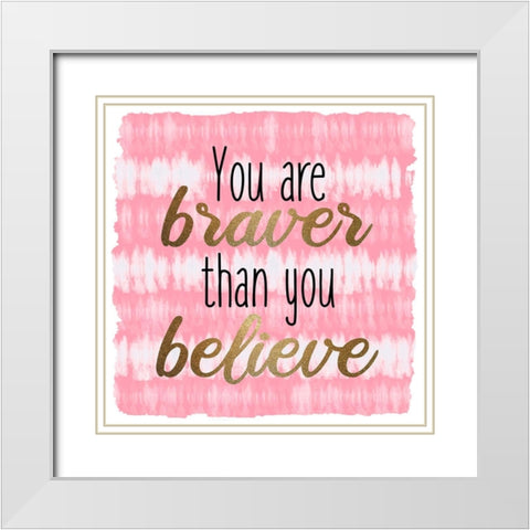 Braver Tie Dye 1 White Modern Wood Framed Art Print with Double Matting by Allen, Kimberly
