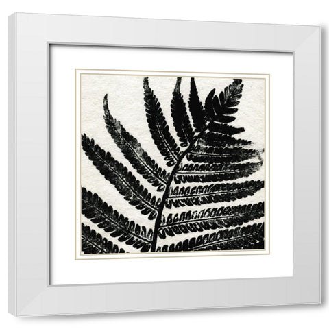 Pressed Fern 1 White Modern Wood Framed Art Print with Double Matting by Allen, Kimberly