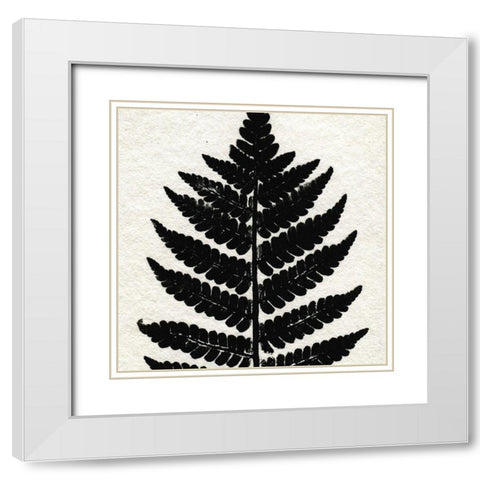 Pressed Fern 2 White Modern Wood Framed Art Print with Double Matting by Allen, Kimberly