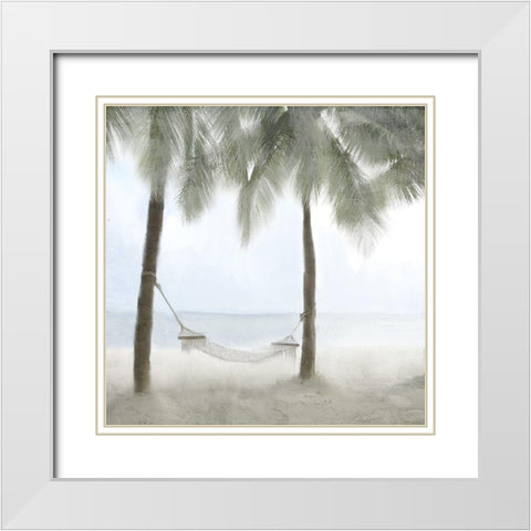 Naptime White Modern Wood Framed Art Print with Double Matting by Allen, Kimberly