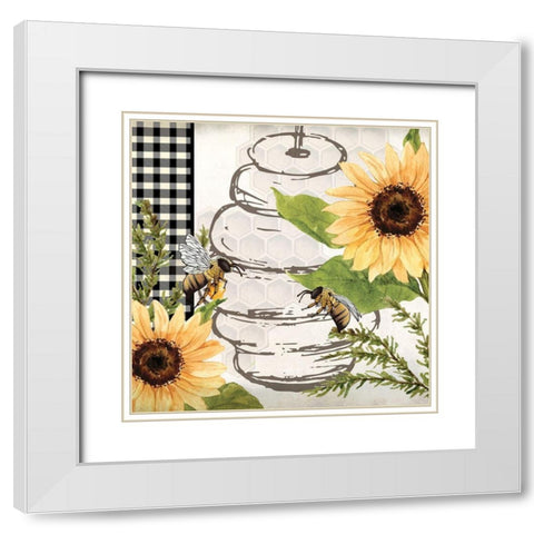 Bee Keeper 1 White Modern Wood Framed Art Print with Double Matting by Allen, Kimberly