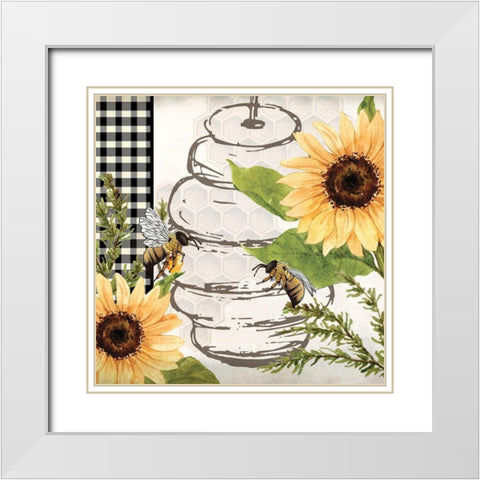 Bee Keeper 1 White Modern Wood Framed Art Print with Double Matting by Allen, Kimberly
