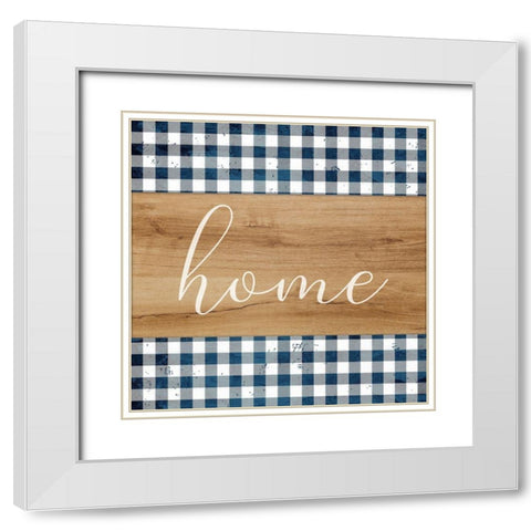 Home v2 White Modern Wood Framed Art Print with Double Matting by Allen, Kimberly